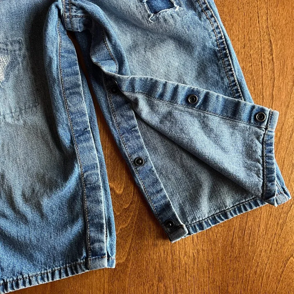 OshKosh patchwork overalls 24m